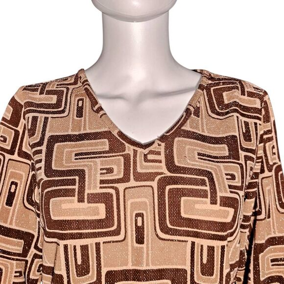 90s-does-70s vintage mod graphic top - Picture 3 of 6